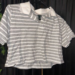 Striped collared crop top from targets brand wild fable